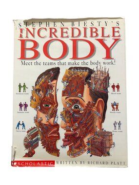 Stephen Biesty's Incredible Body Hardcover Book Kids Science Biology Vintage